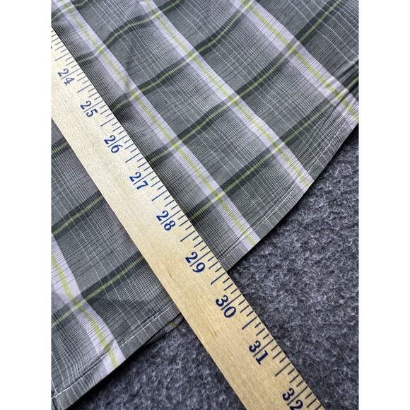 Kenneth Cole Reaction Shirt Mens XLarge Green Plaid Button Up Long Sleeve Cotton - Picture 5 of 15